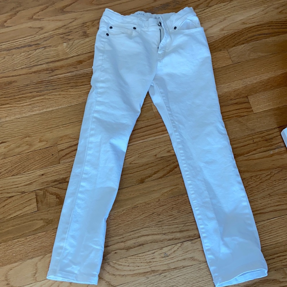 Janie & Jack Boys white jeans size 10